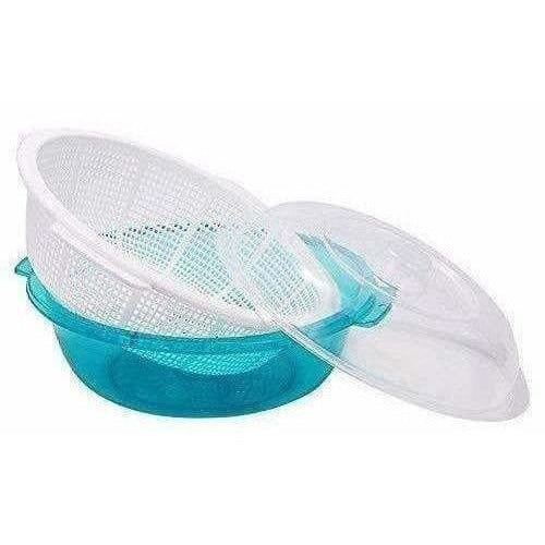 Multipurpose Double Layer Plastic Sieve Drainer Bowl - Swadesiicart