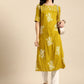 Anouk Floral Printed Round-Neck Regular Kurta - Swadesiicart