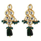 Tehzeeb Creations Back Meenakari Gold-Polished Tika Earring Combo Uncut Big Faux Kundan Choker Necklace set | Swadesiicart