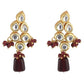 Tehzeeb Creations Back Meenakari Gold-Polished Tika Earring Combo Uncut Big Faux Kundan Choker Necklace set | Swadesiicart