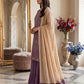Anaita Purple Silk Suit with Embroidery & Khatli Work