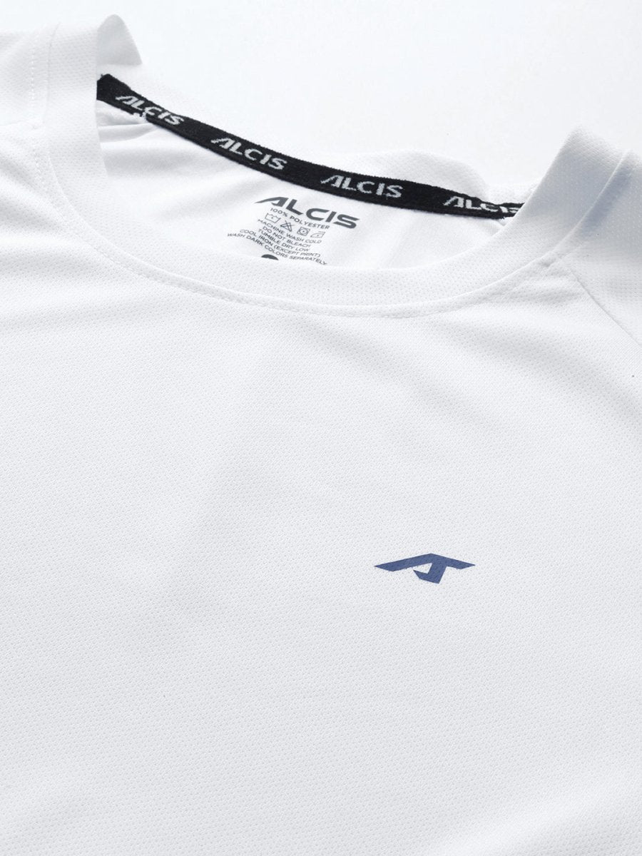 Alcis Men Colourblocked Dry Tech Slim Fit Sports T-shirt | Swadesiicart