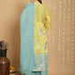 Jyoti Fashion Women's Yellow Chanderi Silk Elegant Jardoshi Kurta with Trouser & Dupatta | Swadesiicart
