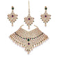 Tehzeeb Creations Semi Bridal Dulhan Dulhan Wedding & Engagement Necklace Set with Mang Tikka for Girls & Women - Swadesiicart