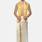 Sethukrishna Men Cream-Coloured Solid Dhoti | Swadesiicart