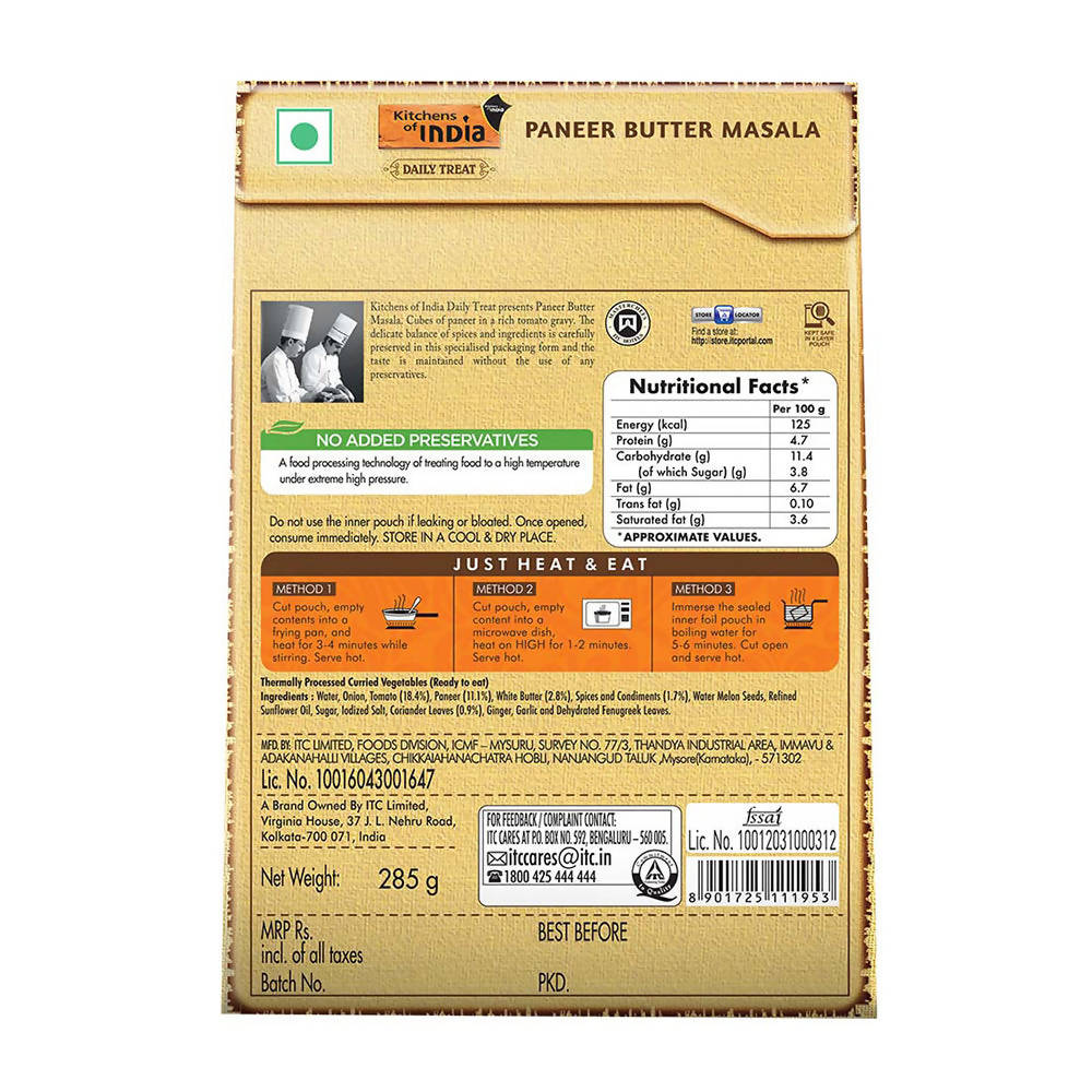 Kitchens of India Paneer Butter Masala - Swadesiicart