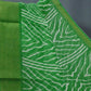 Shades of Parrot Green Leheriya Print Semi Chanderi Saree By Gayathri Reddy Designer Studio | Swadesiicart