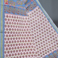 Cloud Blue Coloured Combination Printed Cotton Saree By Gayathri Reddy Designer Studio | Swadesiicart