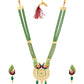 Cardinal Gold-Polished Green Studded Jewellery Set - Swadesiicart