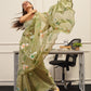 Tikhi Imli Floral Printed Organza Saree | Swadesiicart