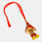 NVR Women & Men Set of 2 Red & Gold-Toned Stone-Studded Bhaiya Bhabhi Rakhi With Roli Chawal & Chocolate | Swadesiicart