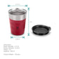 Vaya Popcup Insulated Coffee Mug Tumbler With Lid - 250 ml (Red) | Swadesiicart