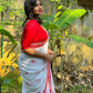 DEIANA'S Beautiful Designer Golden zari Soft Cotton Saree - White - Swadesiicart