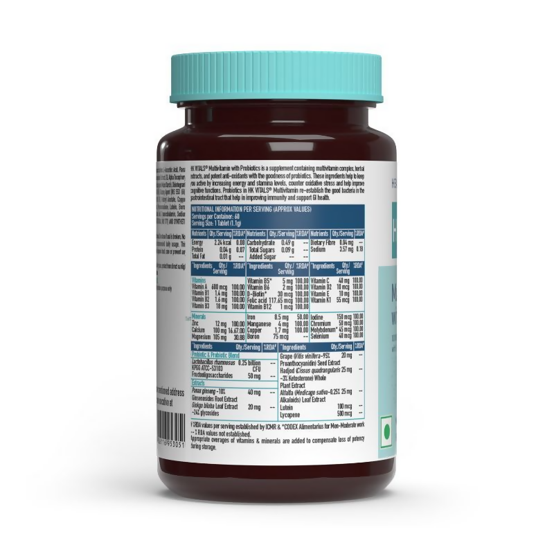 HK Vitals Multivitamin with Probiotics Tablets - Swadesiicart