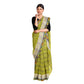 Exclusive Collection 100% Pure Cotton Olive Tant Saree With Hand Weaving Work - Swadesiicart