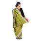 Exclusive Collection 100% Pure Cotton Olive Tant Saree With Hand Weaving Work - Swadesiicart