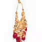 New Stylish Ethnic Partywear Pink Hoops Kundan Earrings for Womens by House of Ree | Swadesiicart