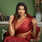 Vardha Apple Red Banarasi - Organza Saree | Swadesiicart
