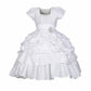 Asmaani Baby Girl's White Colour Satin A-Line Maxi Full Length Dress (AS-DRESS-22120)