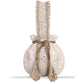 Masq Off White & Gold-Toned Embellished Embroidered Potli Clutch