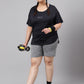 MKH Plus Size Drop Shoulder Sleeves Relaxed Fit Dri-FIT Sports T-shirt - Swadesiicart