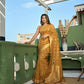 Vardha Amber Yellow Golden Zari Banarasi Organza Saree | Swadesiicart