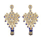 Tehzeeb Creations Traditional Gold-Polished Designer Blue Color Dulhan Choker Kundan Bridal Set | Swadesiicart