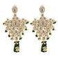 Tehzeeb Creations Traditional Gold-Polished Designer Blue Color Dulhan Choker Kundan Bridal Set | Swadesiicart