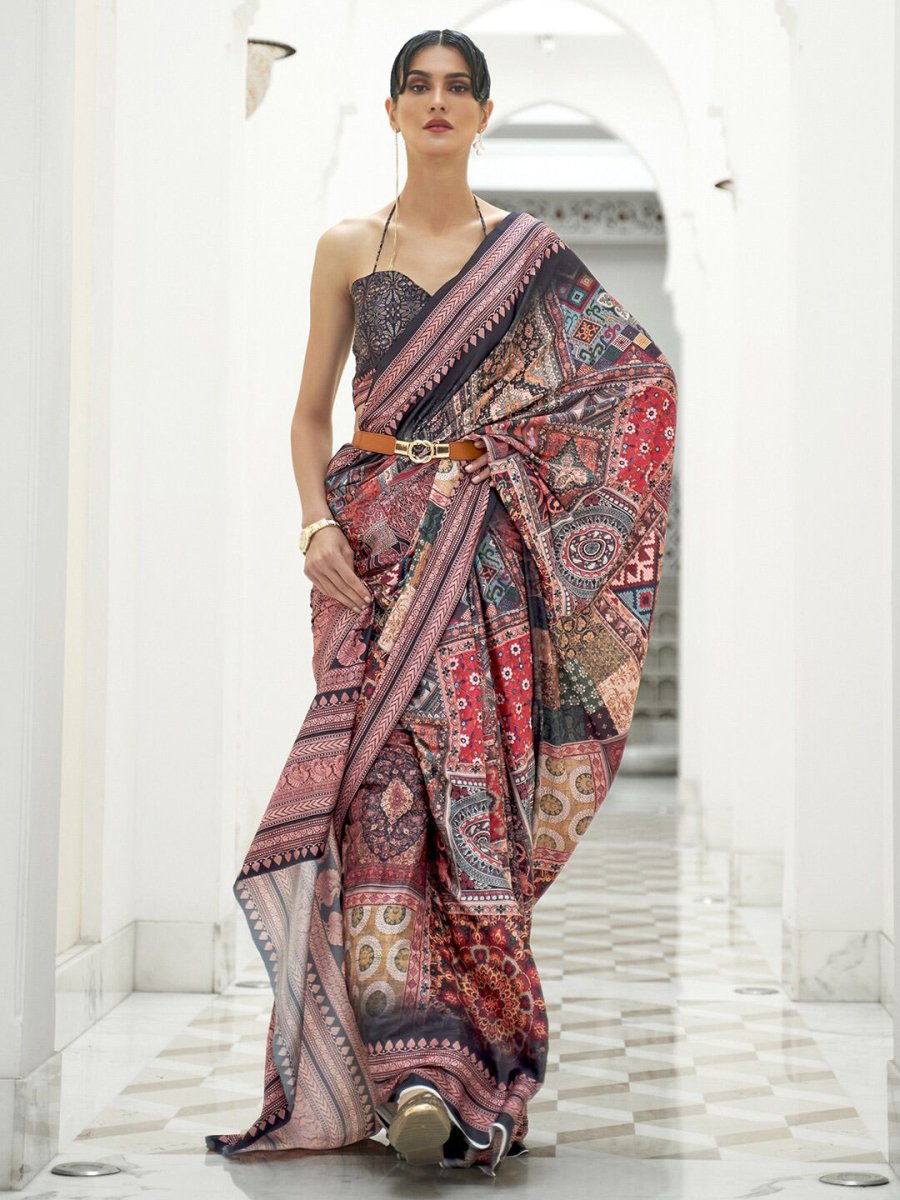 Anouk Kalamkari Pochampally Saree | Swadesiicart