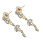 Tehzeeb Creations Gold-Polished American Diamond (AD) White Color Pendant Set for Girls & Women - Swadesiicart