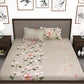 Story@home Beige & Red Floral Flat 240 TC 1 Double Bedsheet with 2 Pillow Covers - Swadesiicart