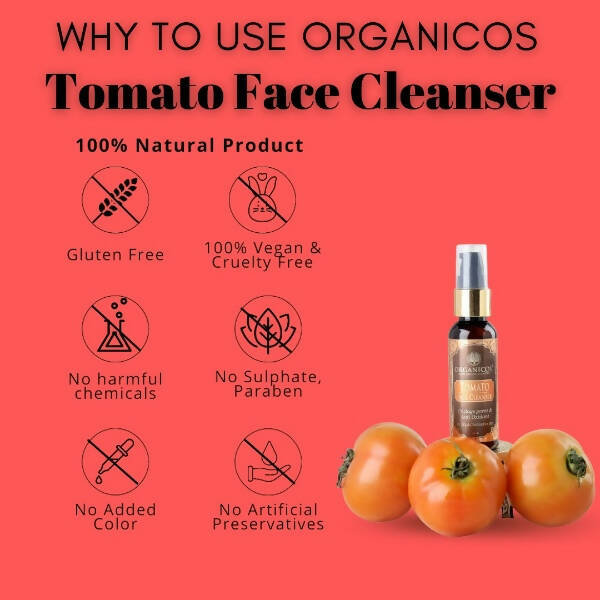 Organicos Tomato Face Cleanser - Swadesiicart