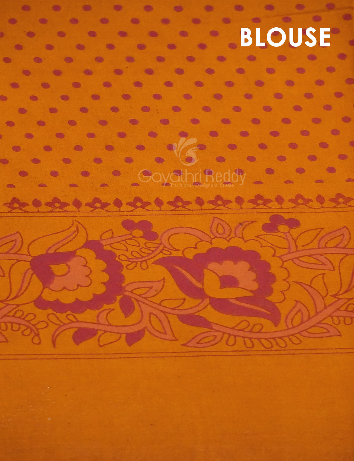Off White Block Print Pure Mulmul Cotton By Gayathri Reddy Designer Studio | Swadesiicart