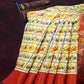 Shades of Cream Colour And Orange Blouse Patola Design Semi Chanderi Saree By Gayathri Reddy Designer Studio | Swadesiicart