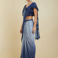 Soch Blue Sequinned Poly Crepe Ready to Wear Saree | Swadesiicart