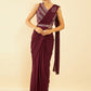 Soch Maroon Beads and Stones Ready to Wear Saree | Swadesiicart