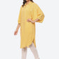 Biba Abstract Printed Batwing Sleeves Shirt Collar Kurta - Swadesiicart