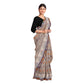 Exclusive Collection 100% Pure Cotton Beige Tant Saree With Hand Weaving Work - Swadesiicart