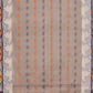 Exclusive Collection 100% Pure Cotton Beige Tant Saree With Hand Weaving Work - Swadesiicart