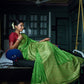 Vardha Slime Green Golden Zari Banarasi Silk Saree | Swadesiicart