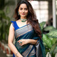 Kalini Geometric Woven Design Zari Banarasi Saree | Swadesiicart