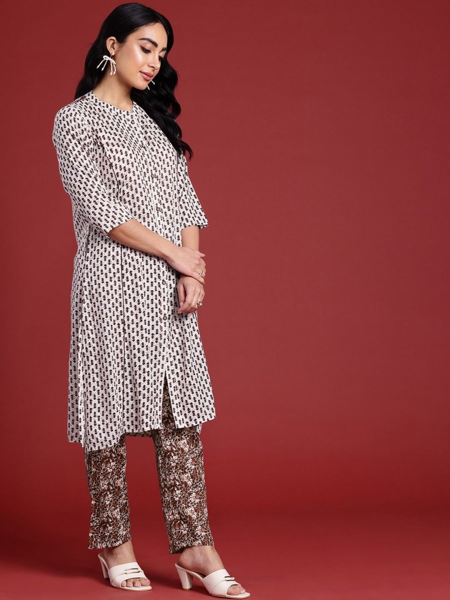 Anouk Women Ethnic Motifs Printed Regular Kurta with Trousers - Swadesiicart