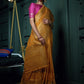 Vardha Mustard Yellow Golden Zari Banarasi Silk Saree | Swadesiicart