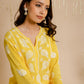 HOUSE OF KARI Floral Embroidered Chikankari Kurta | Swadesiicart