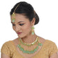 Tehzeeb Creations Back Meenakari Gold-Polished Square Shape Tika Earring Jewellery Set Uncut Kundan Big Faux Kundan Dibbi Kundan Choker Necklace Set | Swadesiicart