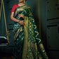 Vardha Phthalo Green Golden Zari Banarasi Silk Saree | Swadesiicart