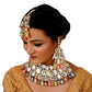 Tehzeeb Creations Back Meenakari Gold-Polished Multicolor Color Tika Earring Jewellery Set Uncut Big Faux Kundan Dibbi Kundan Choker Necklace Set | Swadesiicart