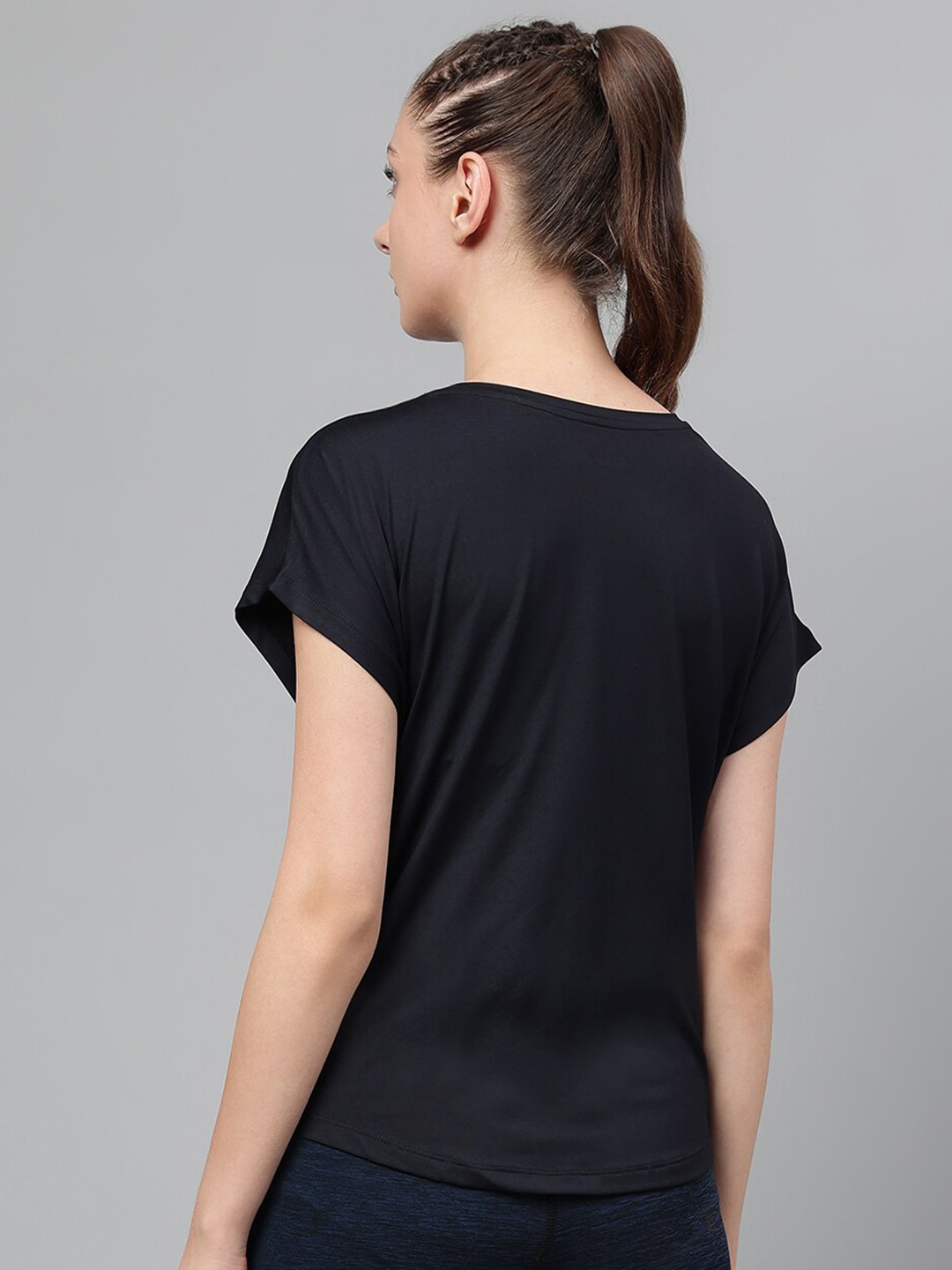 MKH Typography Printed Extended Sleeves Dri-FIT Relaxed Fit T-shirt - Swadesiicart