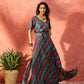 InWeave Teal Hunter Batik Floral Foil Waist Tie-Up Co Ord Set - Swadesiicart