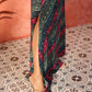 InWeave Teal Hunter Batik Floral Foil Waist Tie-Up Co Ord Set - Swadesiicart